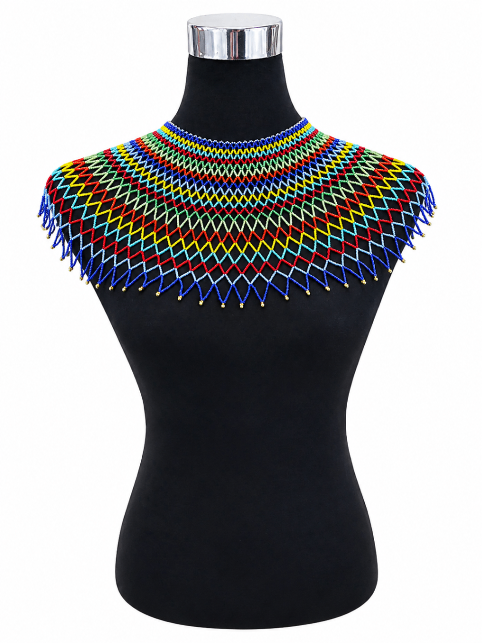 African Beaded Neckpiece / Traditional Beaded Collar  2