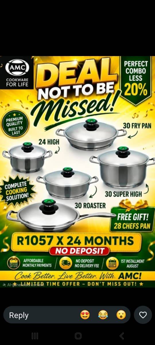 AMC Premium Cookware Combo Set with FREE 28 cm Chef's Pan