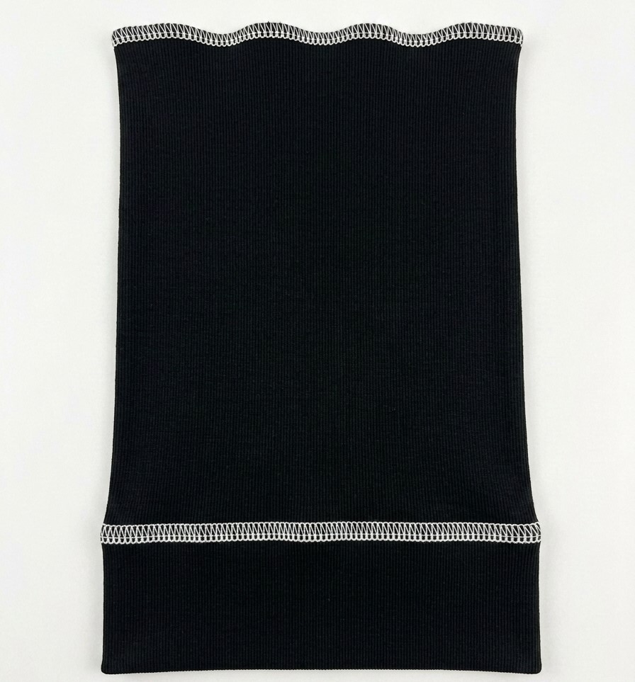 Slouchy Beanie – Open Top (Black)