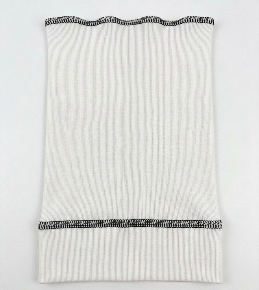 Slouchy Beanie – Open Top (White)