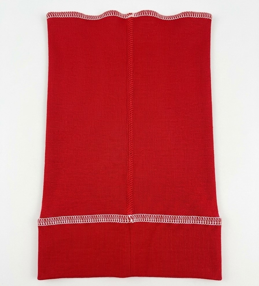 Slouchy Beanie – Open Top (Red)