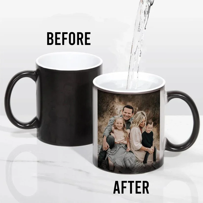 Black Coloring Changing Magic Mug - Custom Printed