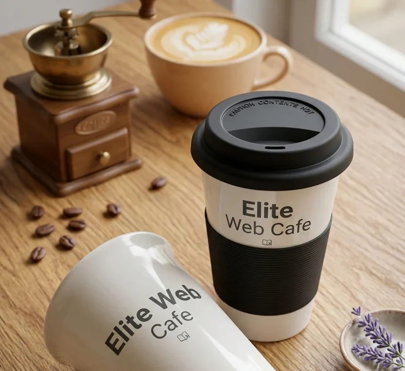 Ceramic Latte Mug Custom Printed