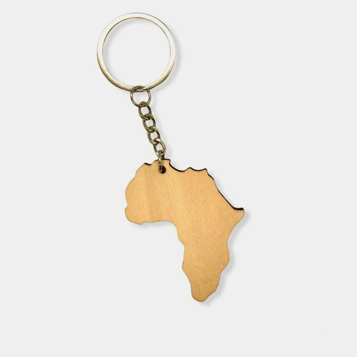 American Hardboard Africa shaped Keyring - Custom Printed