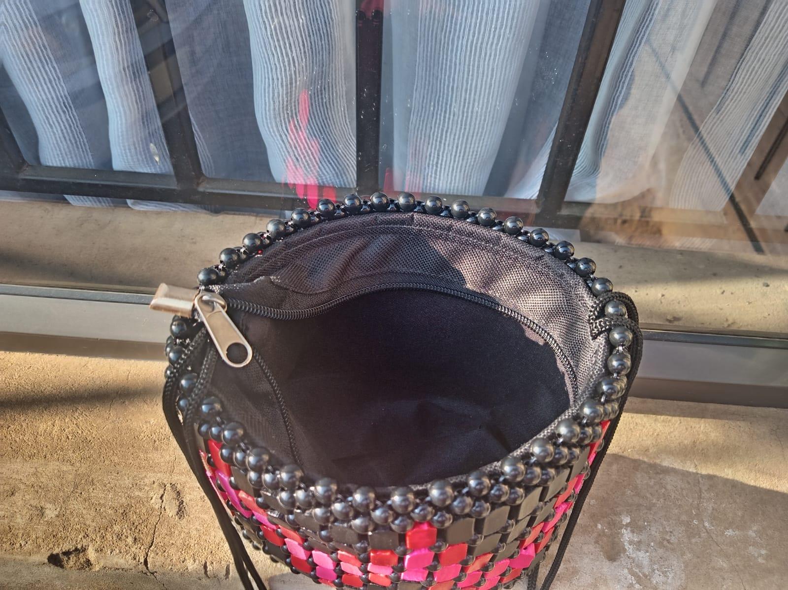 Ruby Eclipse Beaded Drawstring Bag 3